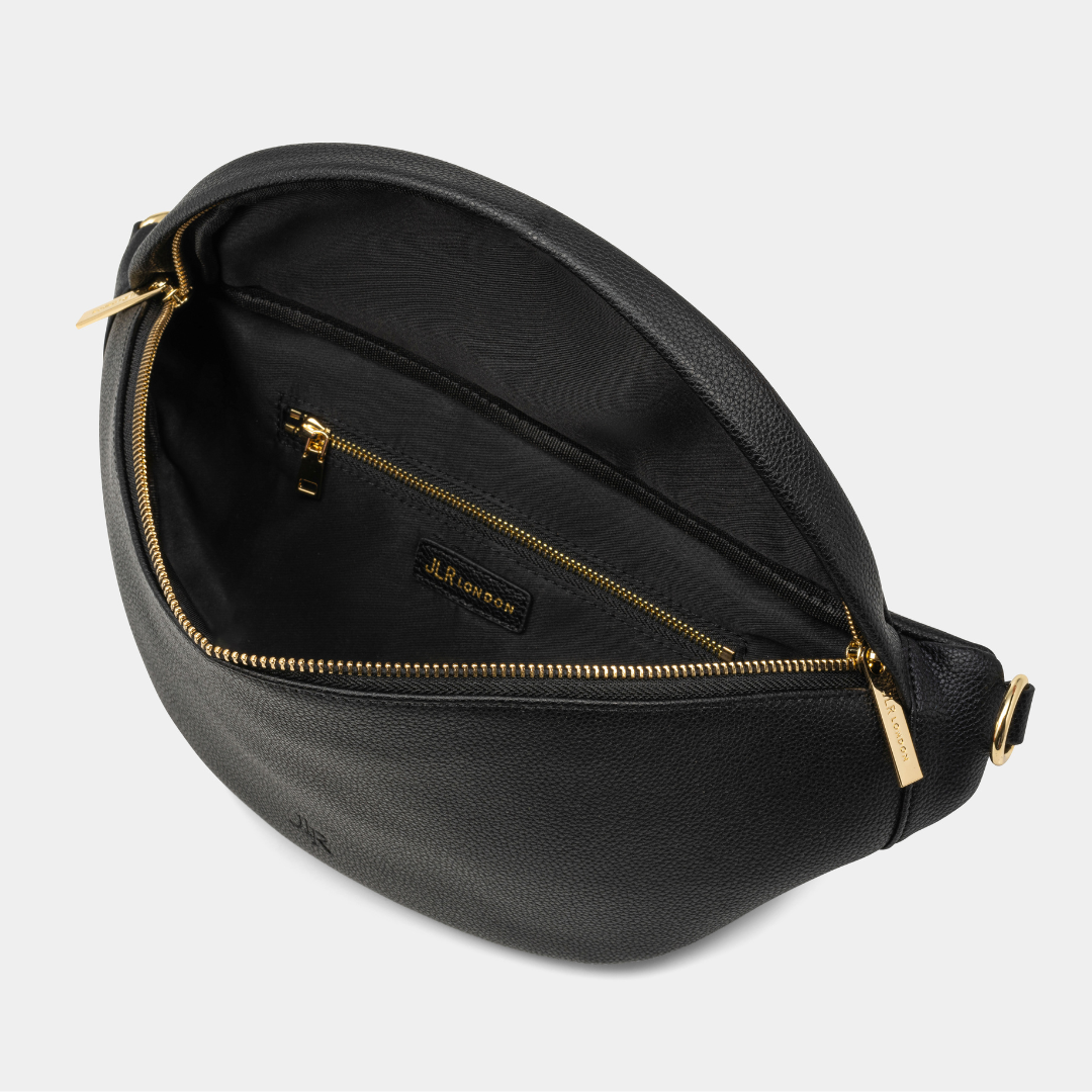 Hampstead luxe leather Sling bag  Black