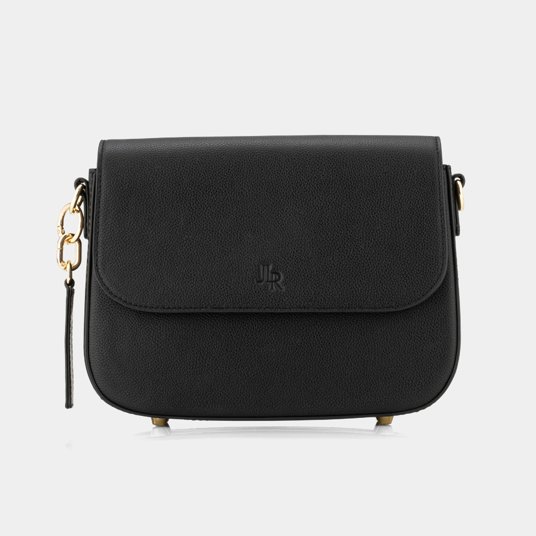 Westminster luxe leather Saddle bag Black