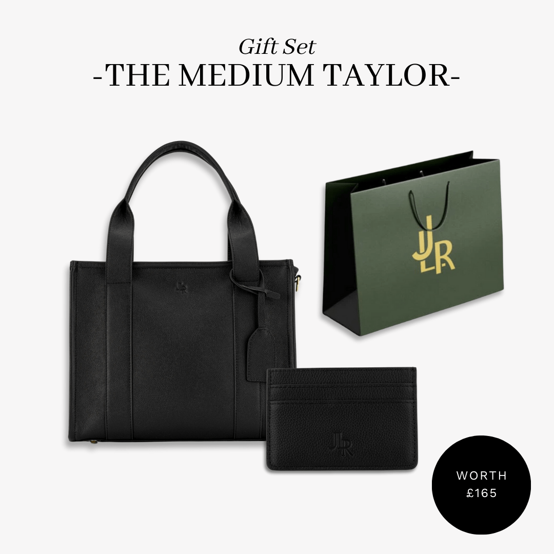 The Medium Taylor & Card Holder | Gift Set - Black