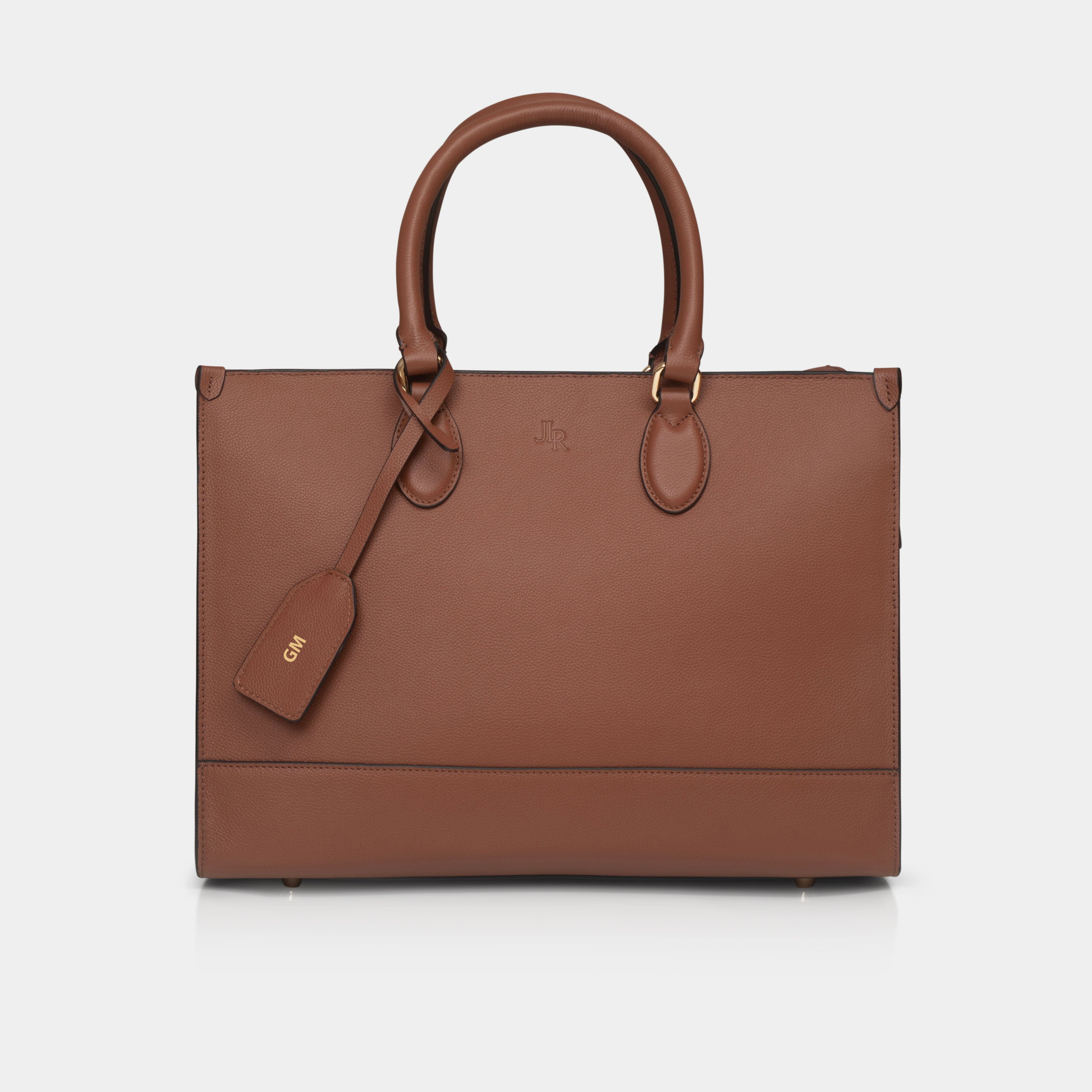 Luxe Leather Belgrave Work bag - Tan