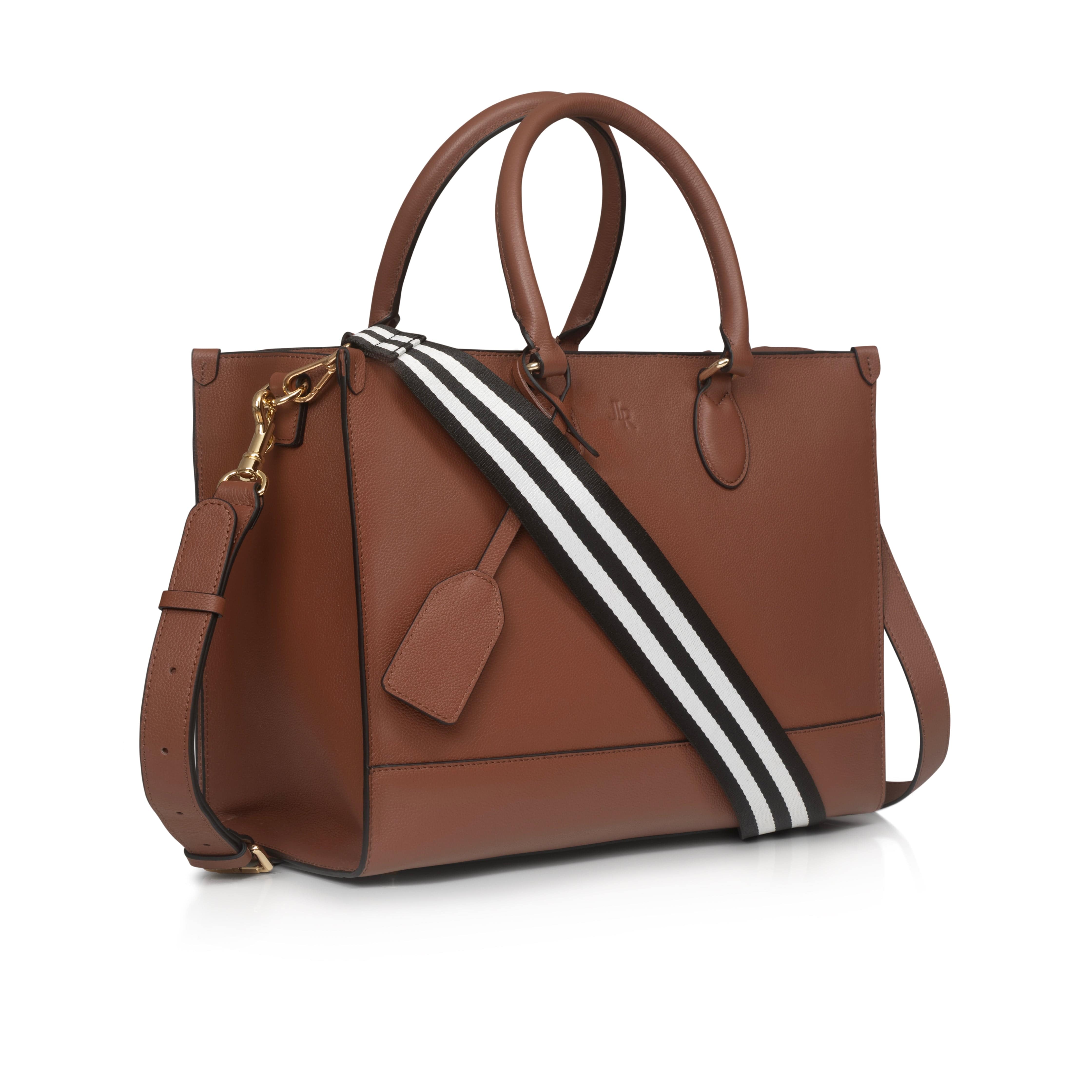 Luxe Leather Mayfair Work bag - Tan