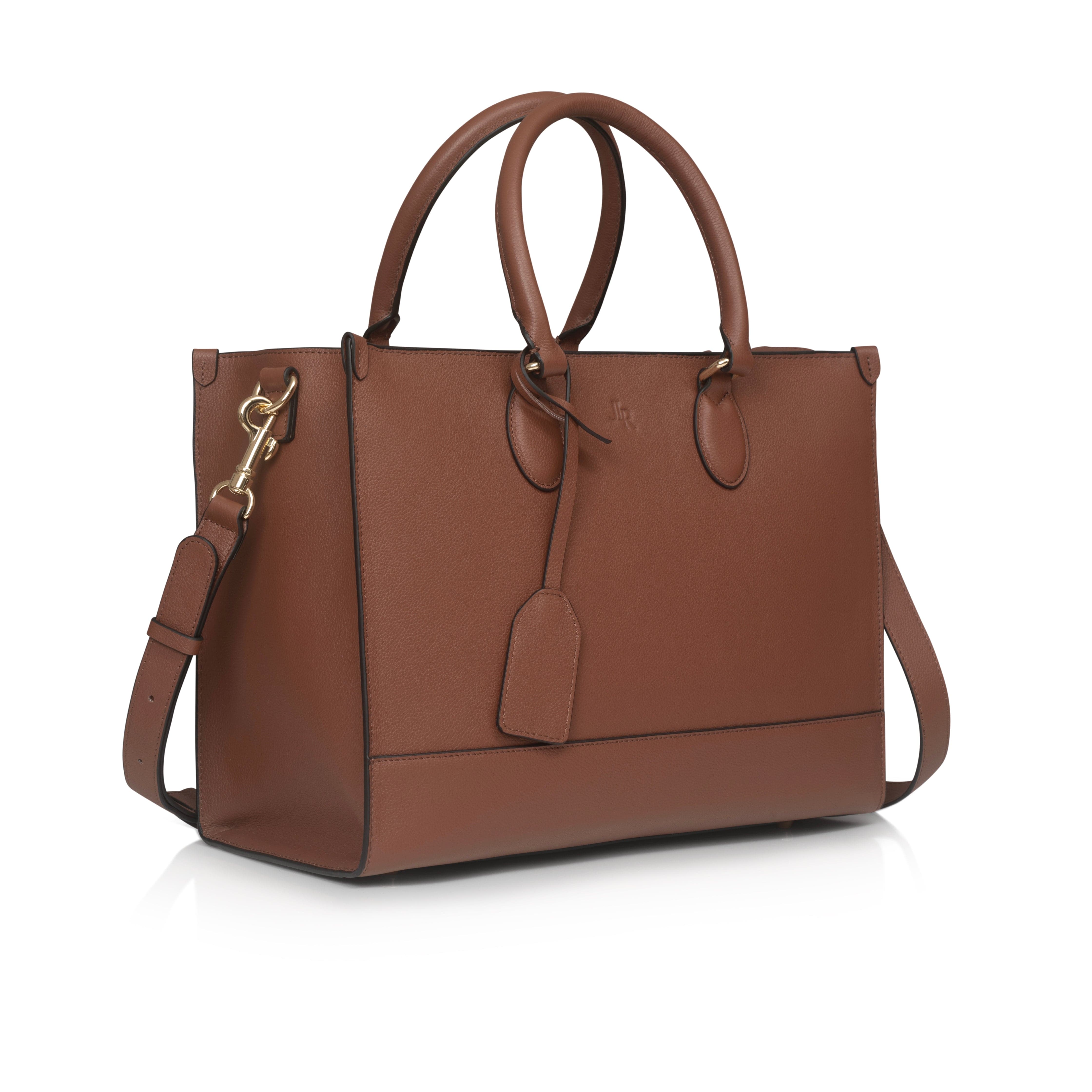 Luxe Leather Mayfair Work bag - Tan