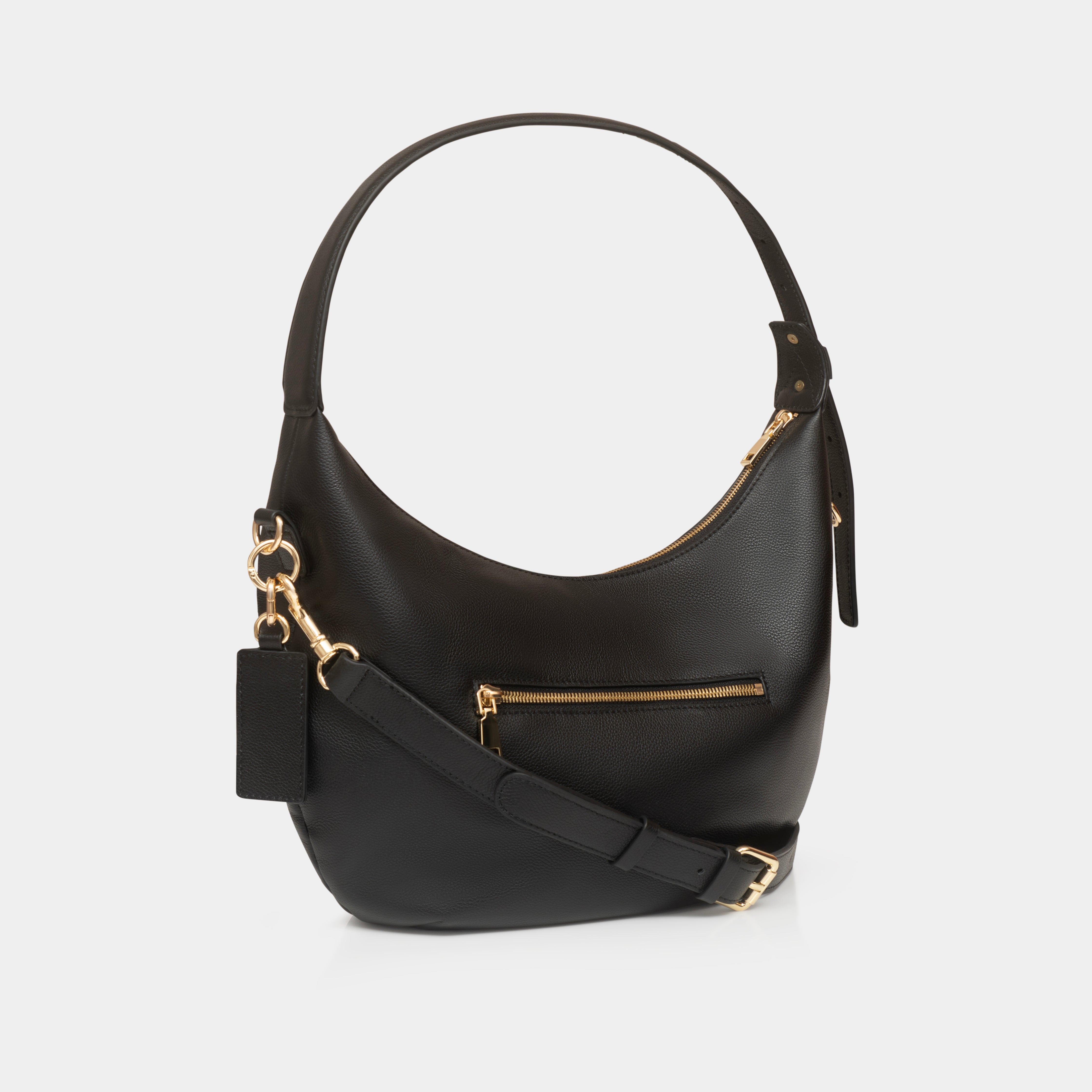 Sloane Slouch luxe leather bag - Black