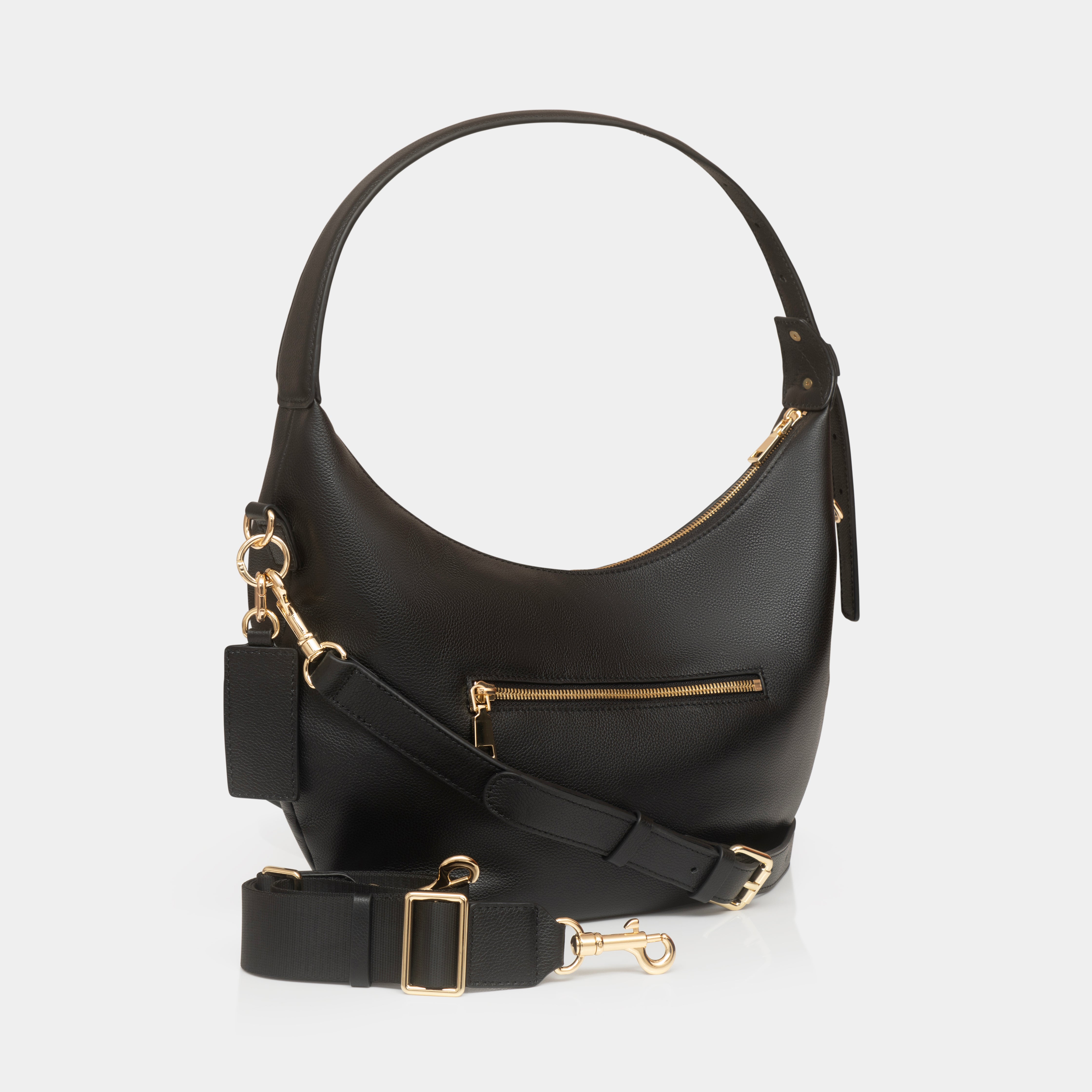 Sloane Slouch luxe leather bag - Black