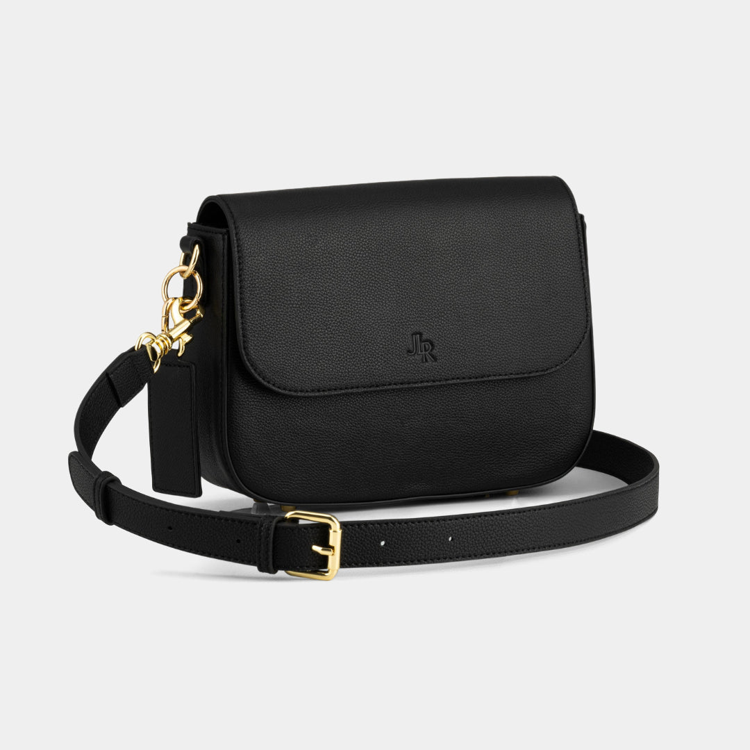 Westminster luxe leather Saddle bag Black