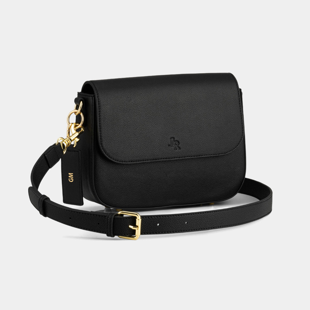 Westminster luxe leather Saddle bag Black