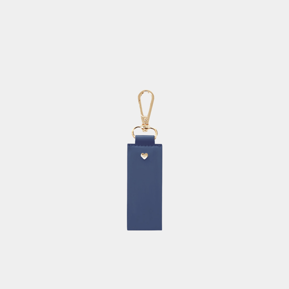 Navy Soft Vegan Leather Archie Keyring | Johnny Loves Rosie – JLR London