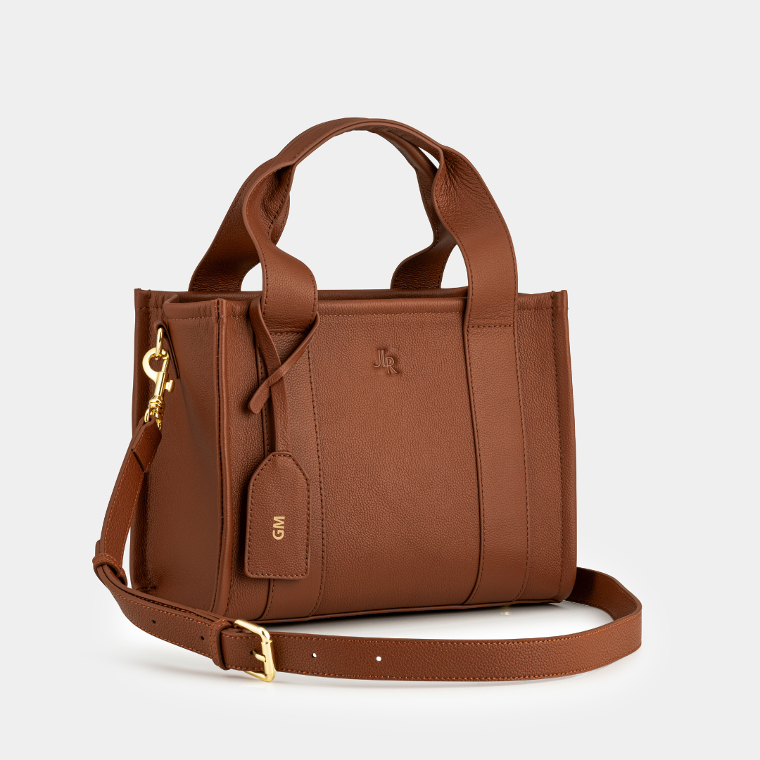 Mini Taylor luxe leather Tote bag - Tan