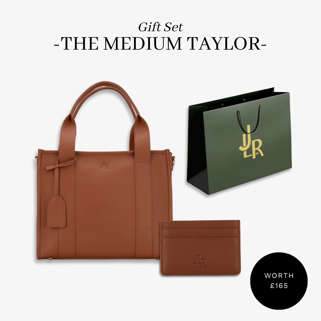 The Medium Taylor & Card Holder | Gift Set - Tan