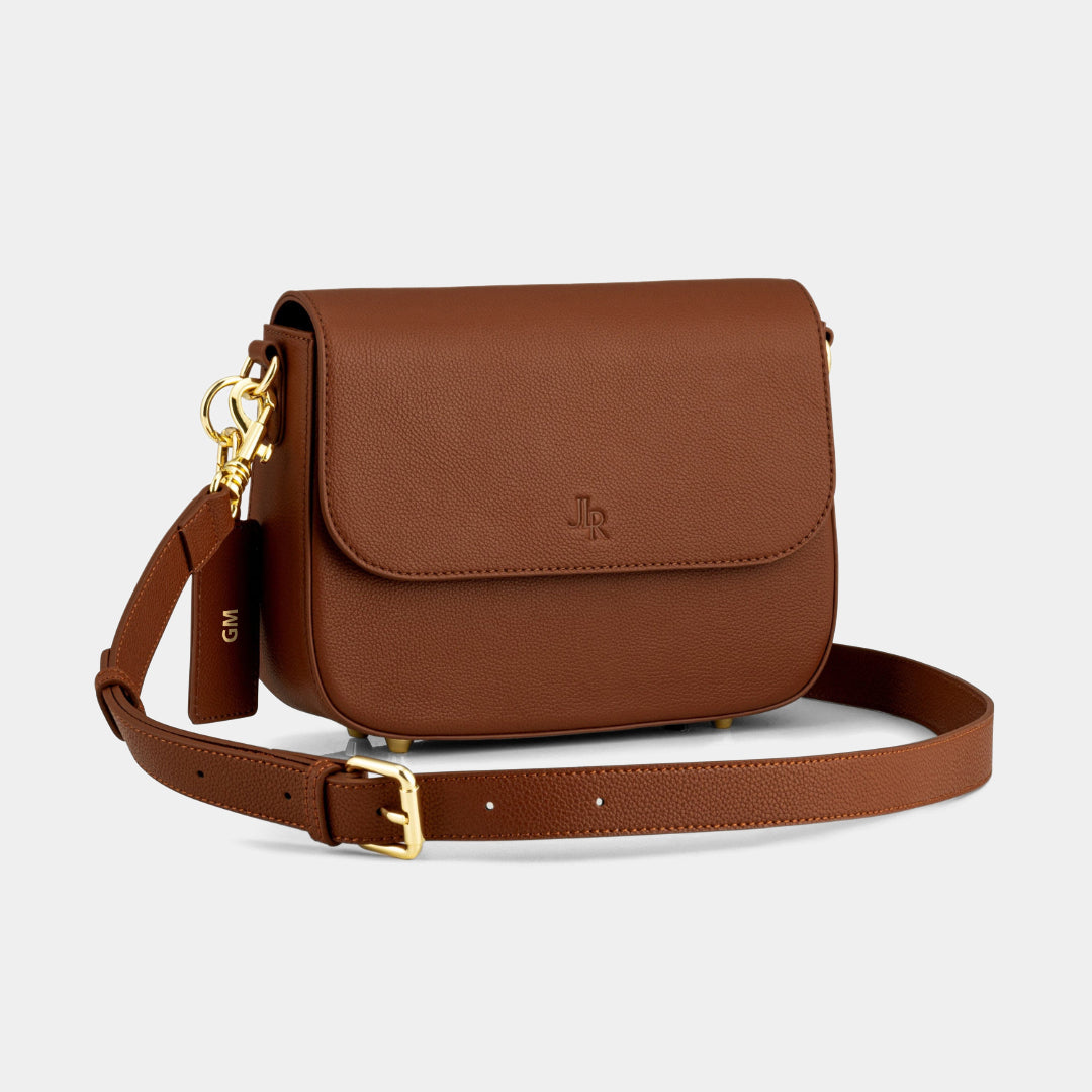 Westminster luxe leather Saddle bag Tan