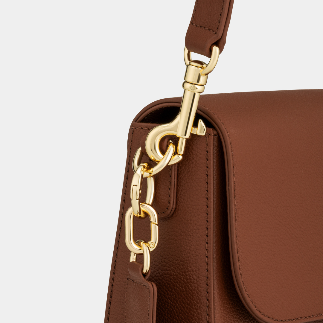 Westminster luxe leather Saddle bag Tan