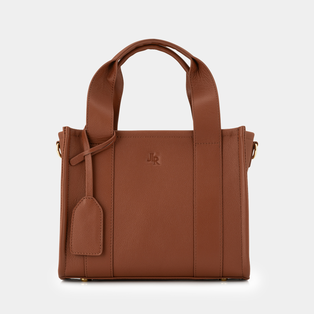 Mini Taylor luxe leather Tote bag - Tan