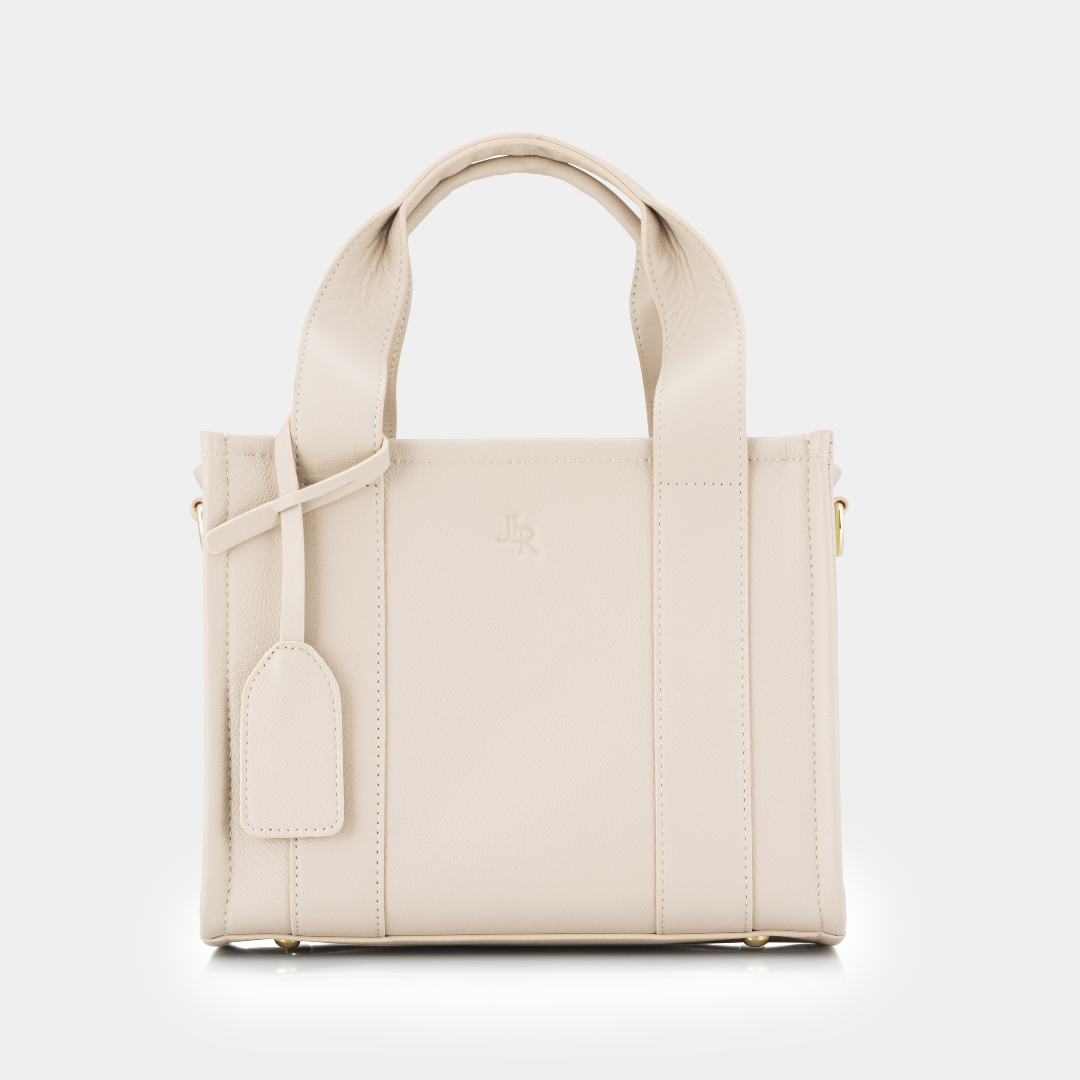 Mini Taylor luxe leather Tote bag Stone