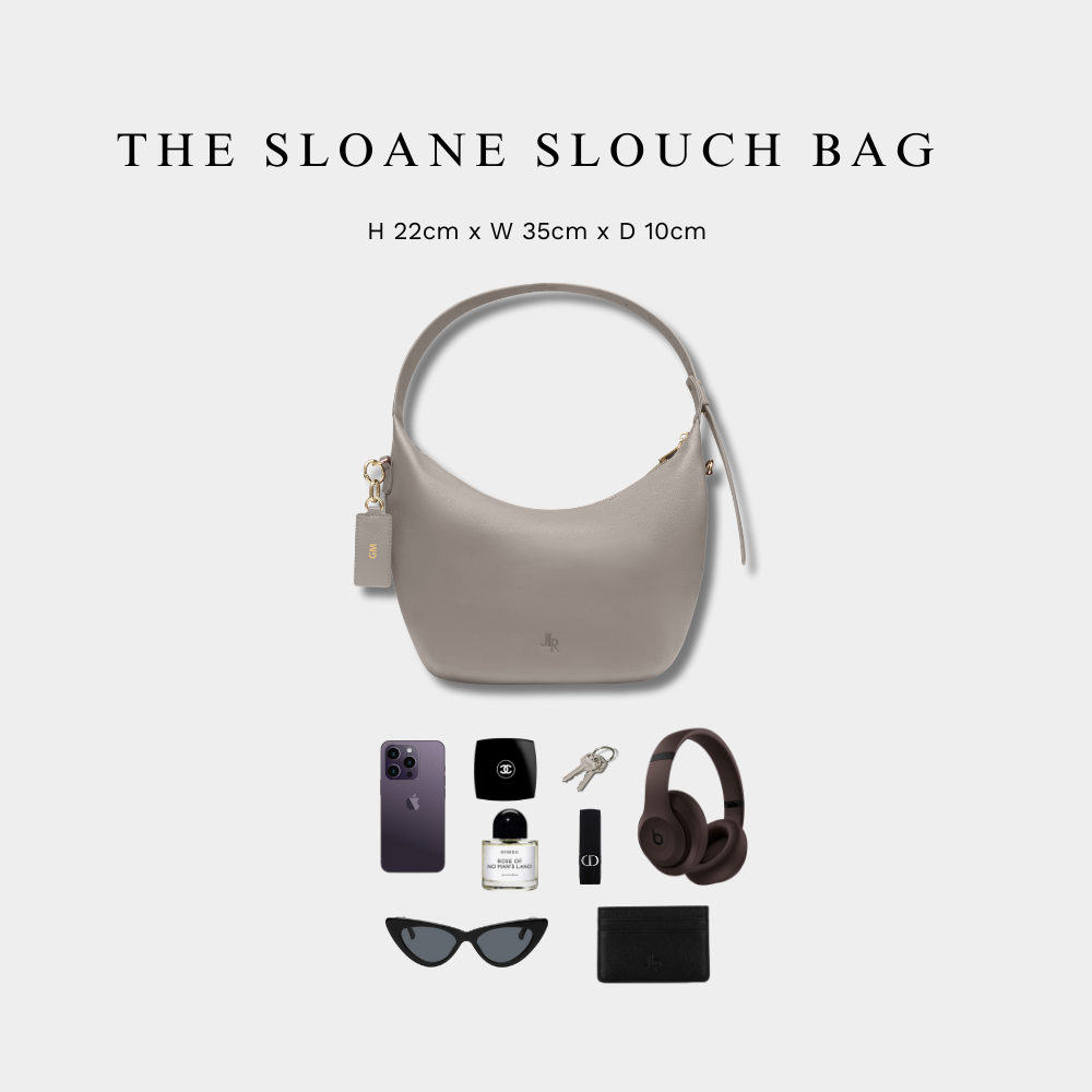 Sloane City luxe leather bag - Taupe