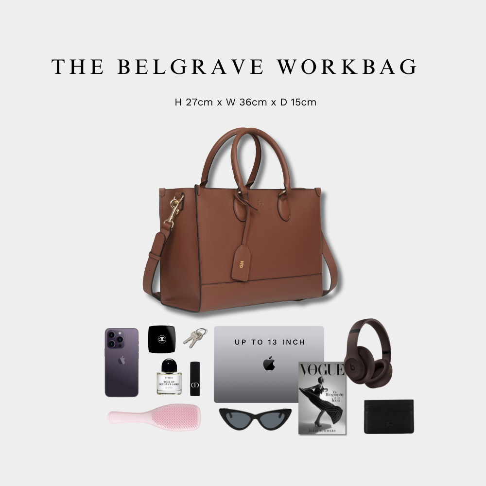 Luxe Leather Belgrave work bag  - Black