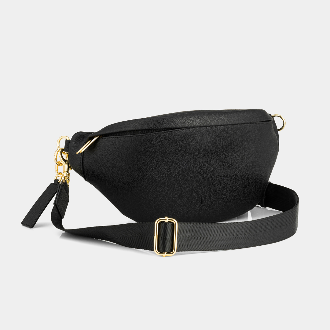 Hampstead luxe leather Sling bag  Black