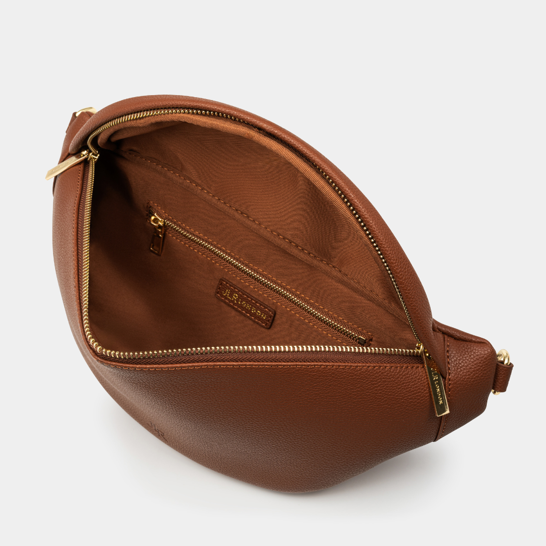 Hampstead luxe leather Sling bag Tan