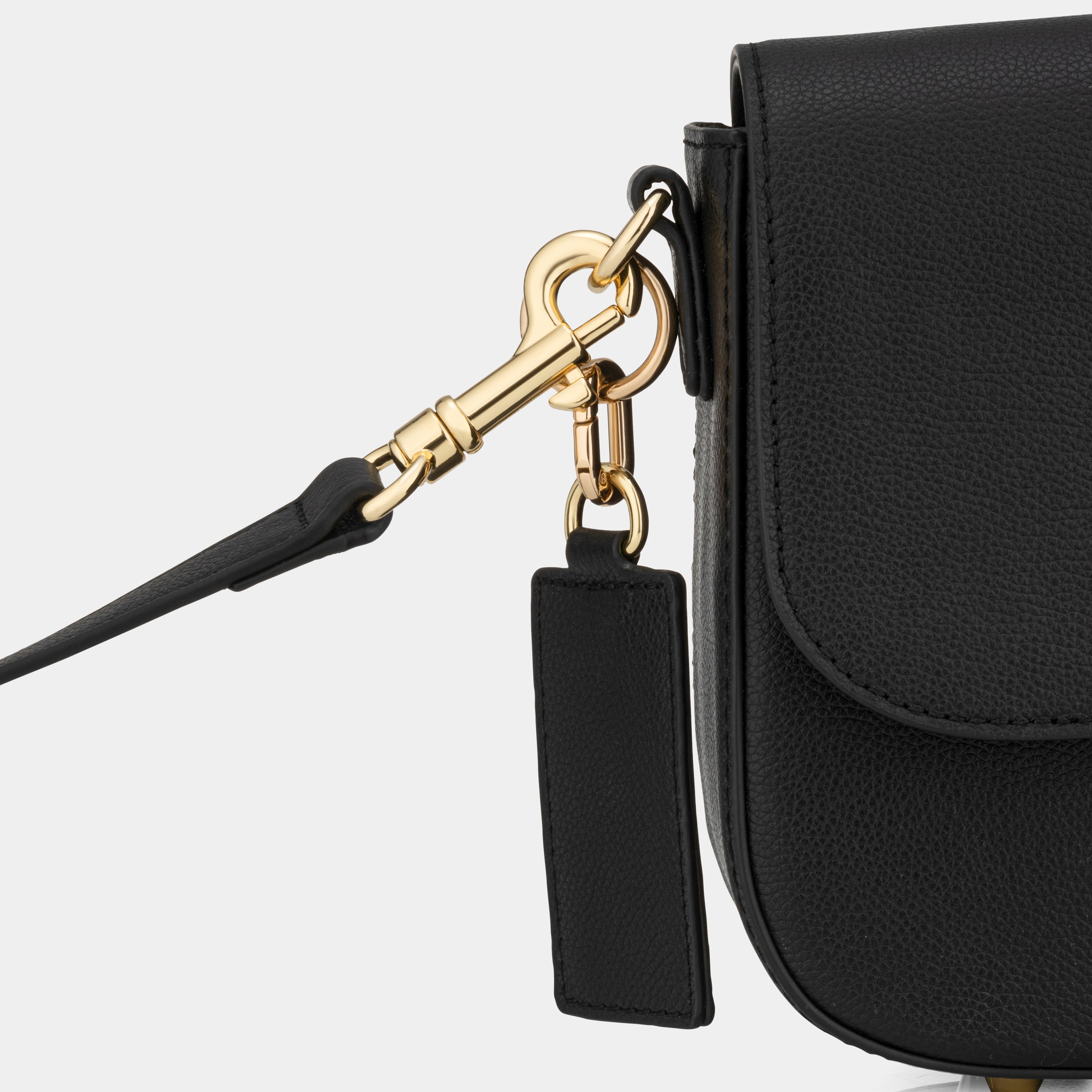 Westminster luxe leather Saddle bag Black