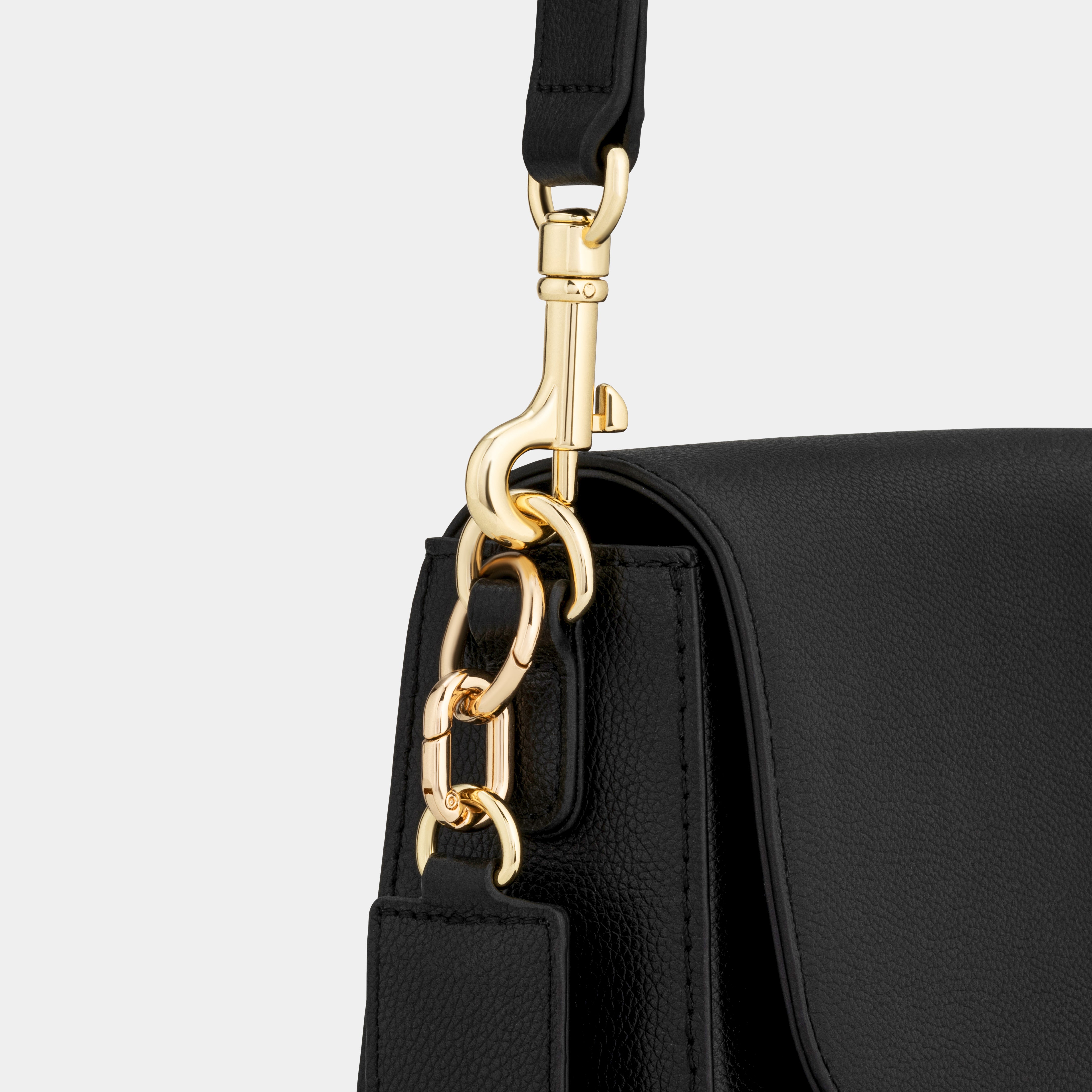 Westminster luxe leather Saddle bag Black