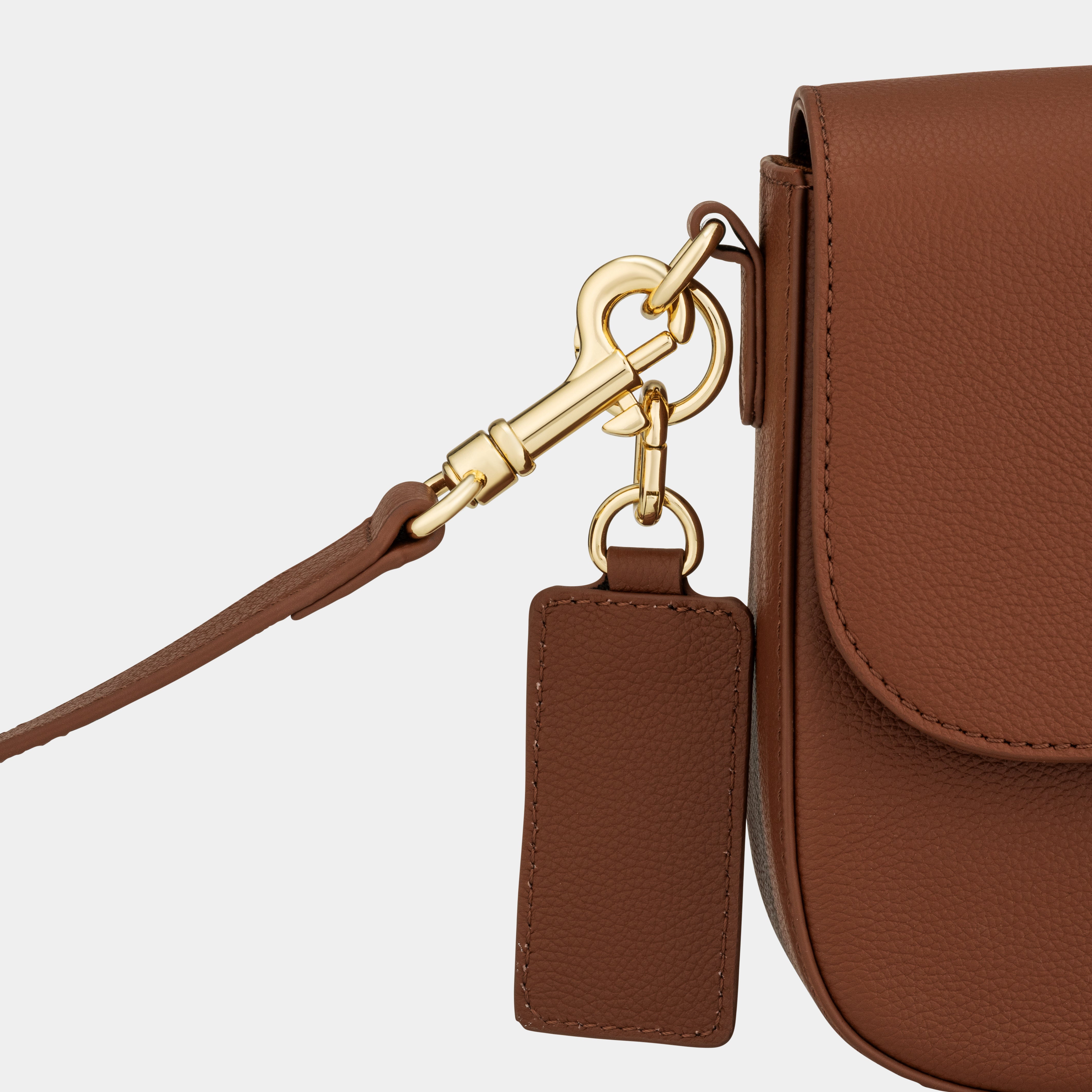 Westminster luxe leather Saddle bag Tan