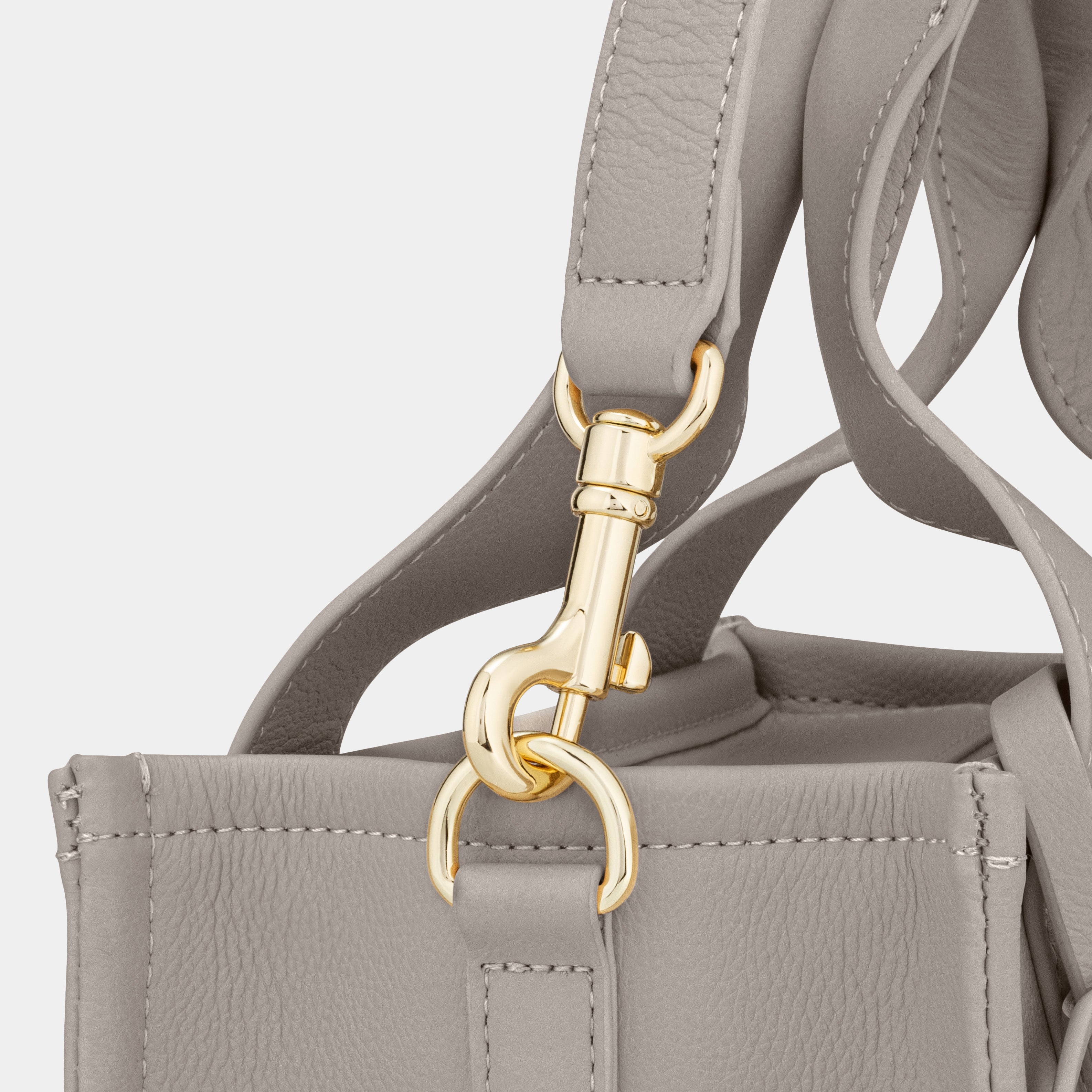 Mini Taylor luxe leather Tote bag - Taupe