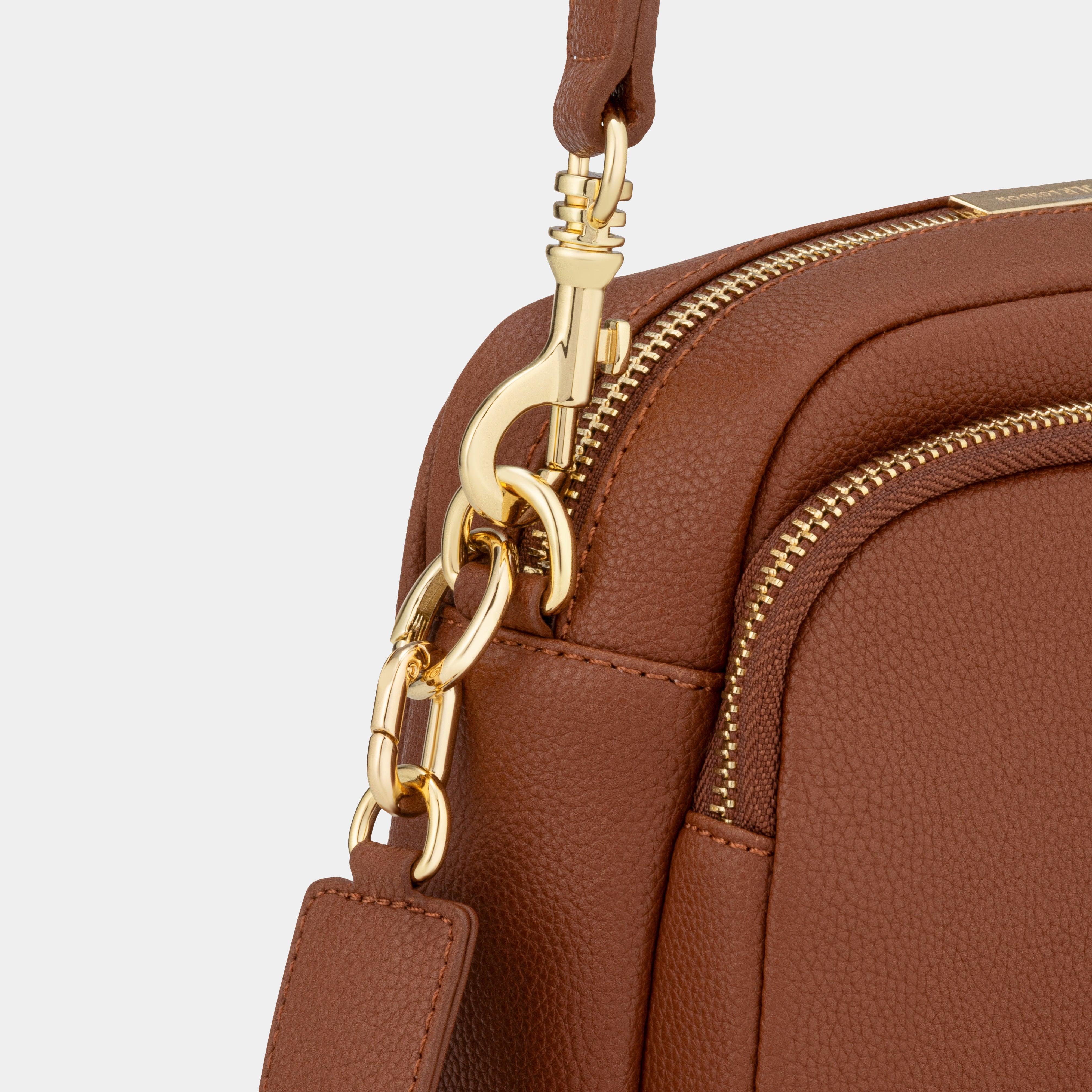 Chelsea Midi Crossbody luxe leather bag Tan