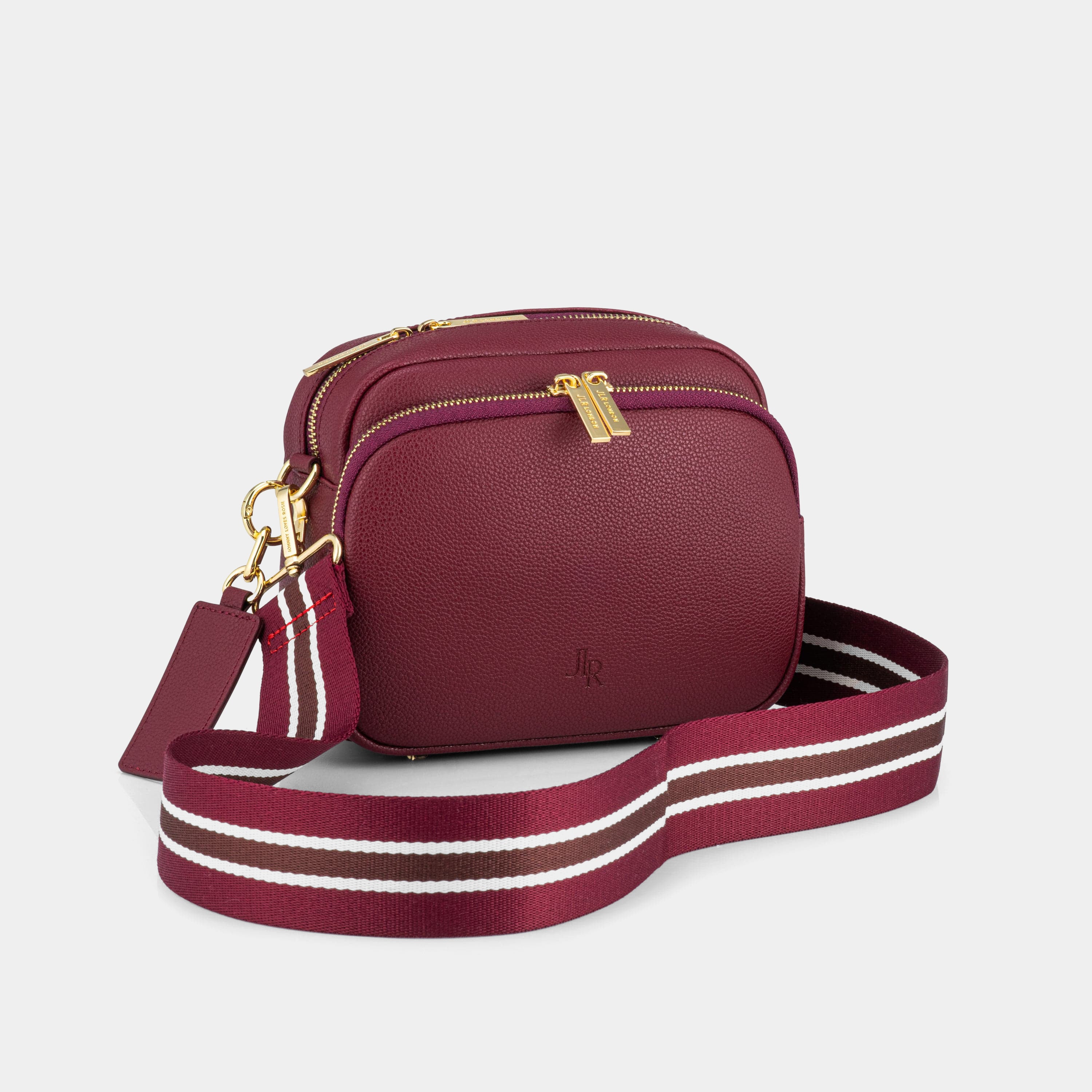 Chelsea Midi Crossbody luxe leather bag burgundy