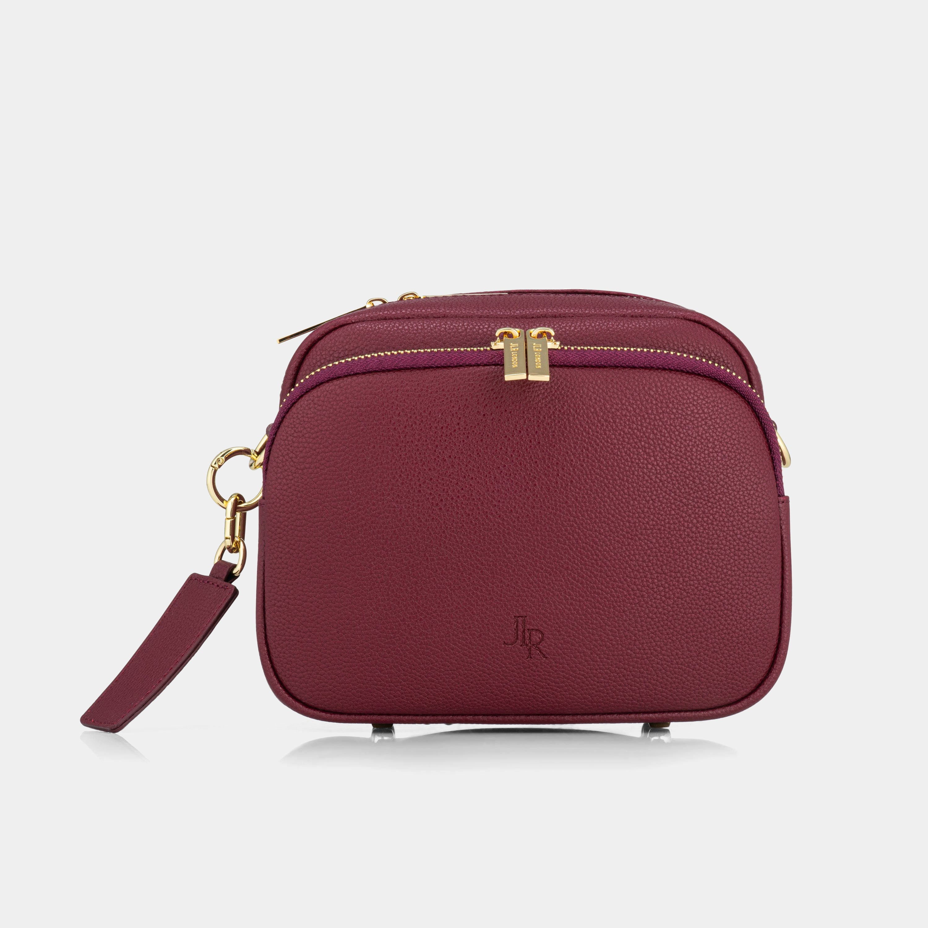 Chelsea Midi Crossbody luxe leather bag burgundy