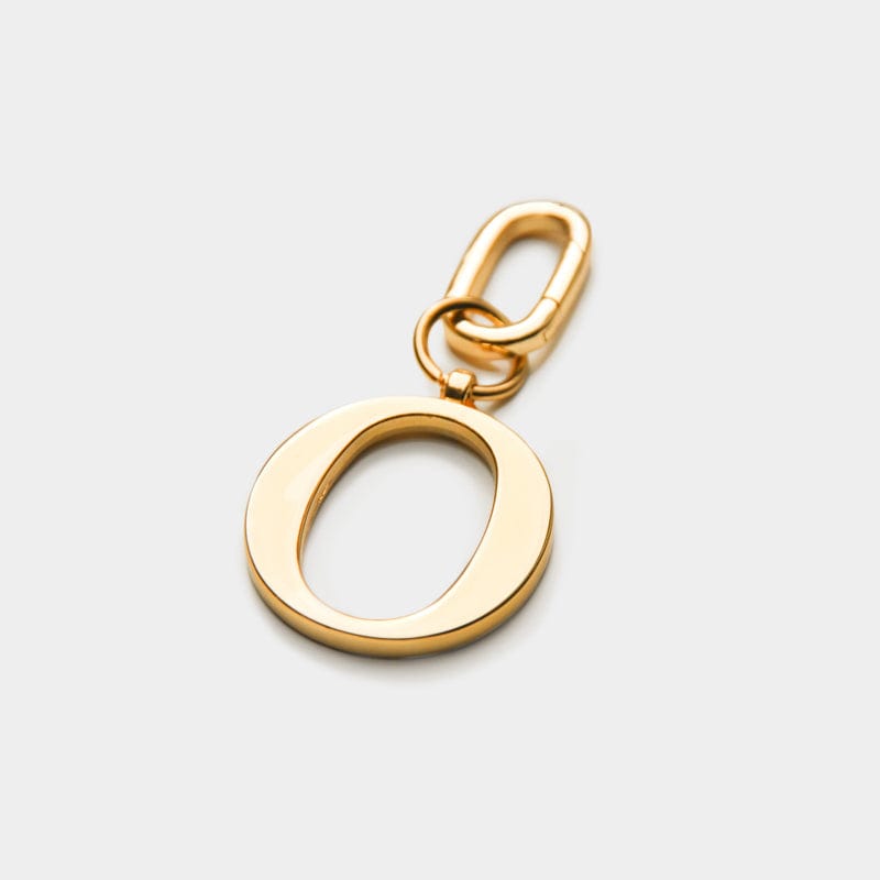 O - Gold Metal Letter Keyring