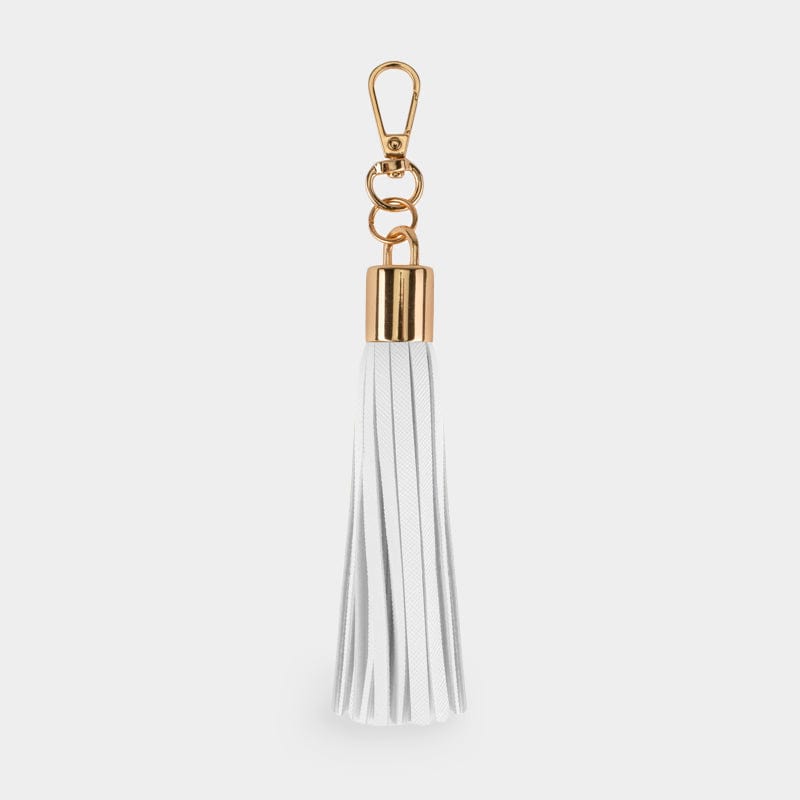 WHITE-TASSEL-KEYRING-VEGAN-LEATHER-JOHNNY-LOVES-ROSIE