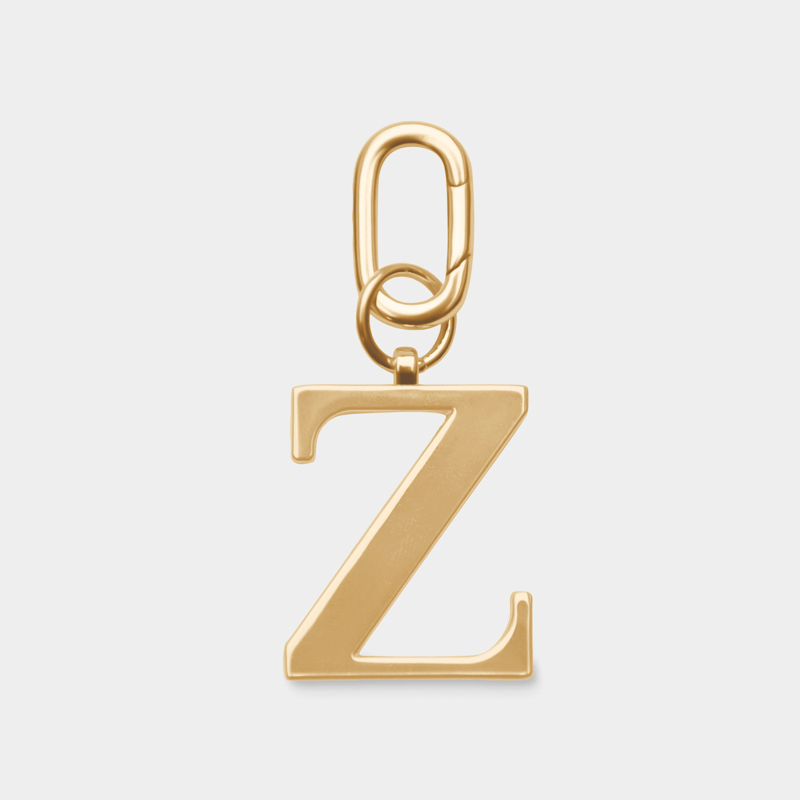 Z - Gold Metal Letter Keyring