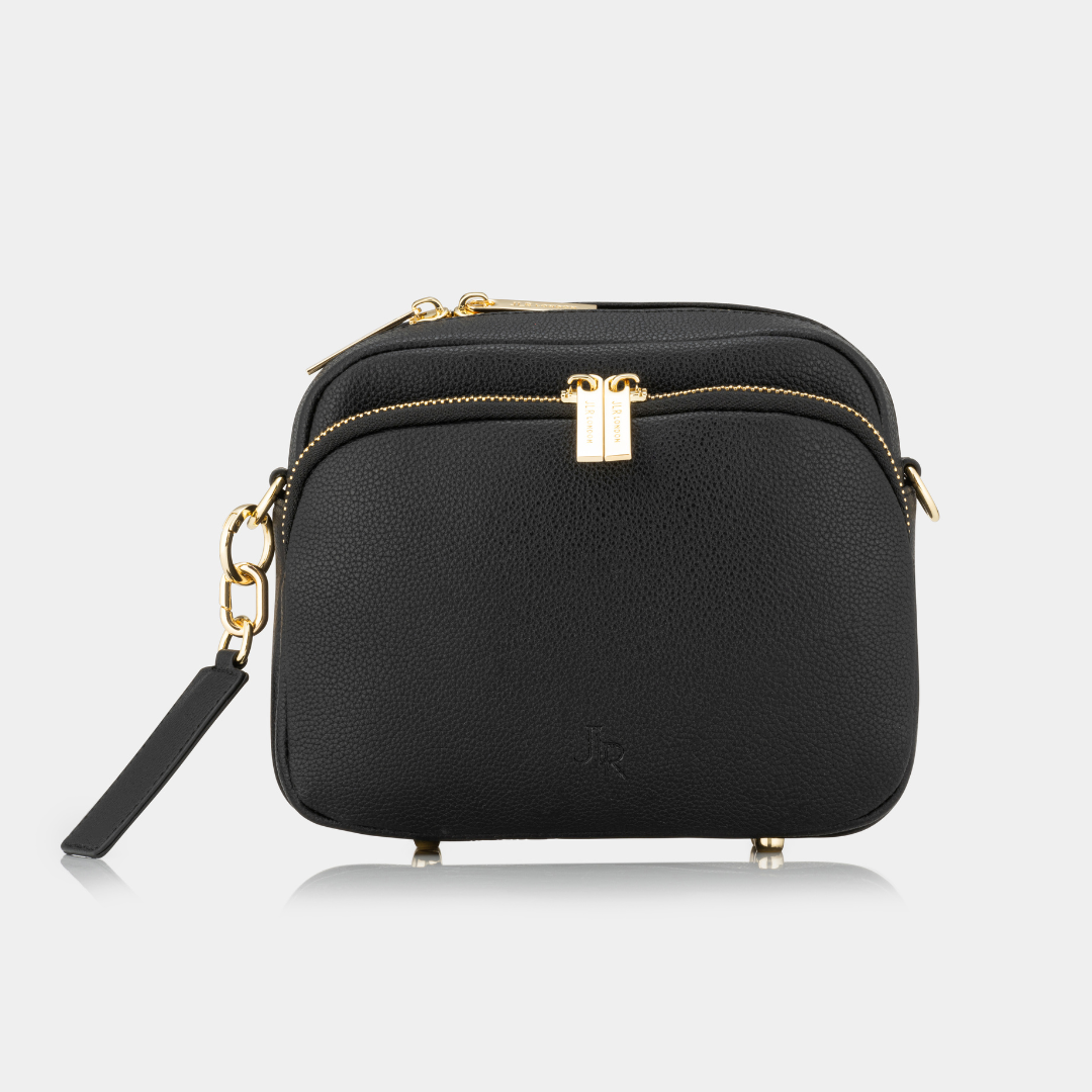 Chelsea Maxi crossbody luxe leather bag black