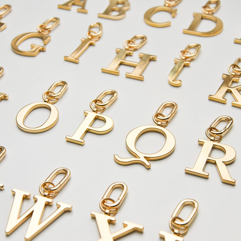 G - Gold Metal Letter Keyring